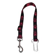 Palkar car seat belt for medium-sized dogs 55 cm × 20 mm, black and pink with paws - Dog Seat Belt