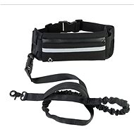 Palkar Berry set jogging leash with shock absorber, black - Leash