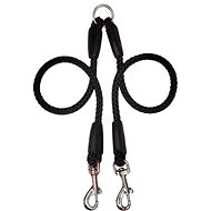 Palkar Leash for dogs 40 cm × 8 mm black - Double Dog Leash
