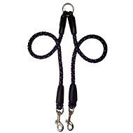 Palkar Leash for dogs 40 cm × 8 mm black - purple - Double Dog Leash