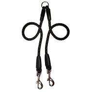 Palkar Leash for dogs 50 cm × 14 mm black - brown - Double Dog Leash