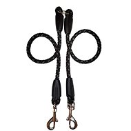 Palkar Leash for dogs 50 cm × 14 mm black - grey - Double Dog Leash