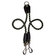 Palkar Leash for dogs 50 cm, × 14 mm black-phosphorus - Double Dog Leash