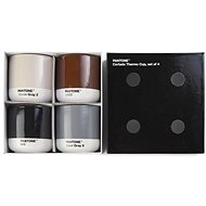 PANTONE Mug Cortado Set - Light, Dark Gray, Brown, Black - Thermal Mug
