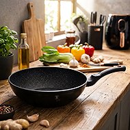 BERLINGERHAUS Wok with marble surface 30 cm Black Rose Collection - Wok Pan
