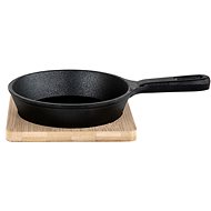 Homla Cast iron pan STONE with bamboo mat 21 × 12 cm - Pan