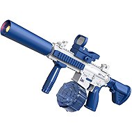 BATTLE Electric water pistol with light effect - M416, 2 magazines, blue - Water Gun