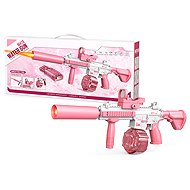 BATTLE Electric water pistol with light effect - M416, 2 magazines, pink - Water Gun