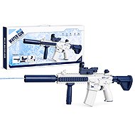 BATTLE Electric water pistol - M416, built-in 370 ml cartridge, blue - Water Gun