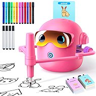 Thinkaroo Interactive drawing robot for children, 100 cards, 16 markers, pink - Robot