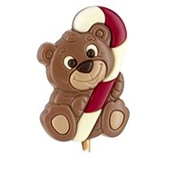 Christmas Lollipop - Teddy Bear - Milk Chocolate - Chocolate