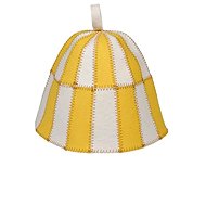 Szauna Bau Sauna Hat, Chequered – Yellow - Sauna Hat