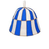 Szauna Bau Klobouk do sauny, kostkovaný – modrý - Sauna Hat