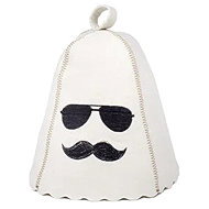 EVEI Sauna hat – cream, "Hipster" embroidery - Sauna Hat