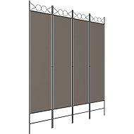 vidaXL Folding screen 160 × 200 cm textile, anthracite, 4-piece 350152 - Room Divider