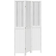 vidaXL Screen solid wood pavlovnia, white, 3-piece 358719 - Room Divider