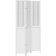 vidaXL Screen solid wood pavlovnia, white, 3-piece 358720 - Room Divider