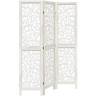 vidaXL Screen solid wood pavlovnia, white, 3-piece, 358733 - Room Divider