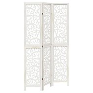 vidaXL Screen solid wood pavlovnia, white, 3-piece, 358735 - Room Divider
