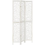 vidaXL Screen solid wood pavlovnia, white, 3-piece, 358736 - Room Divider