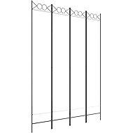 vidaXL Textile screen 160 × 220 cm white, 4 parts 350166 - Room Divider