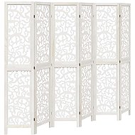 vidaXL Screen solid wood pavlovnia, white, 6 pieces 358747 - Room Divider