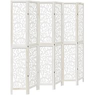 vidaXL Screen solid wood pavlovnia, white, 6 pieces 358748 - Room Divider