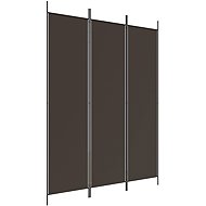 vidaXL Textile screen 150 × 200 cm brown, 3-piece 350179 - Room Divider