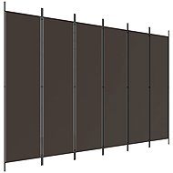 vidaXL Textile screen 300 × 200 cm brown, 6 pieces 350191 - Room Divider