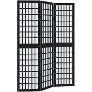 vidaXL Screen solid wood pavlovnia, black, 3-piece 358765 - Room Divider