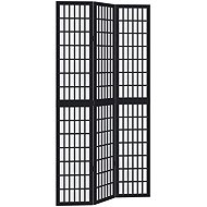 vidaXL Screen solid wood pavlovnia, black, 3-piece 358768 - Room Divider