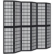 vidaXL Screen solid wood pavlovnia, black, 6 pieces 358779 - Room Divider