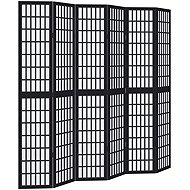 vidaXL Screen solid wood pavlovnia, black, 6 pieces 358780 - Room Divider