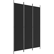 vidaXL Folding screen 150 × 220 cm textile, black, 3-piece 350197 - Room Divider