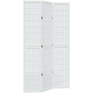 vidaXL Screen solid wood pavlovnia, white, 3-piece 358783 - Room Divider