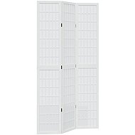 vidaXL Screen solid wood pavlovnia, white, 3-piece 358784 - Room Divider