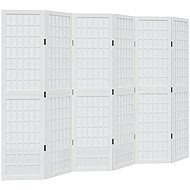 vidaXL Screen solid wood pavlovnia, white, 6 pieces 358793 - Room Divider