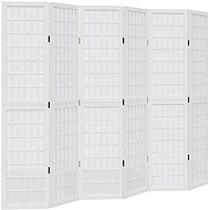 vidaXL Screen solid wood pavlovnia, white, 6 pieces 358794 - Room Divider