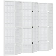 vidaXL Screen solid wood pavlovnia, white, 6 pieces 358795 - Room Divider
