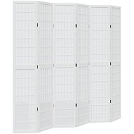 vidaXL Screen solid wood pavlovnia, white, 6 pieces 358796 - Room Divider