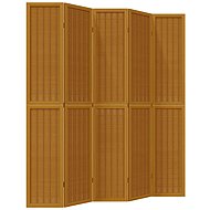 vidaXL Solid wood screen pavlovnia, brown, 5 pieces 358824 - Room Divider