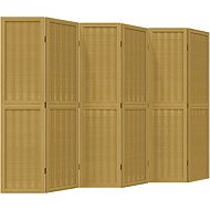 vidaXL Screen solid wood pavlovnia, brown, 6 pieces 358825 - Room Divider