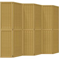 vidaXL Screen solid wood pavlovnia, brown, 6 pieces 358826 - Room Divider