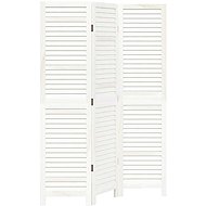 vidaXL Screen solid wood pavlovnia, white, 3-piece 358829 - Room Divider