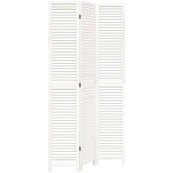 vidaXL Screen solid wood pavlovnia, white, 3-piece 358832 - Room Divider