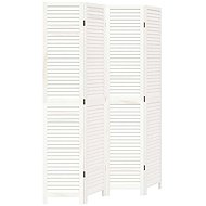 vidaXL Screen solid wood pavlovnia, white, 4 pieces 358835 - Room Divider