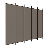 vidaXL Folding screen 250 × 220 cm textile, anthracite, 5-piece 350204 - Room Divider
