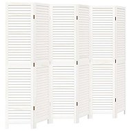 vidaXL Screen solid wood pavlovnia, white, 6 pieces 358842 - Room Divider