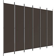 vidaXL Textile screen 300 × 220 cm brown, 6 pieces 350207 - Room Divider