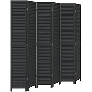 vidaXL Screen solid wood pavlovnia, black, 6 pieces 358860 - Room Divider